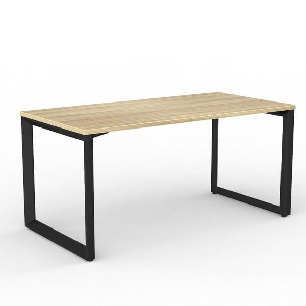Anvil-straight-desk-oak-top-black-frame