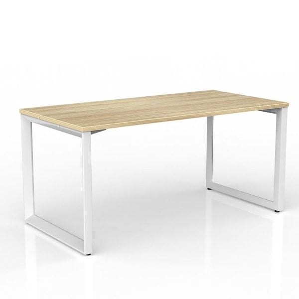 Anvil-straight-desk-oak-top-white-frame