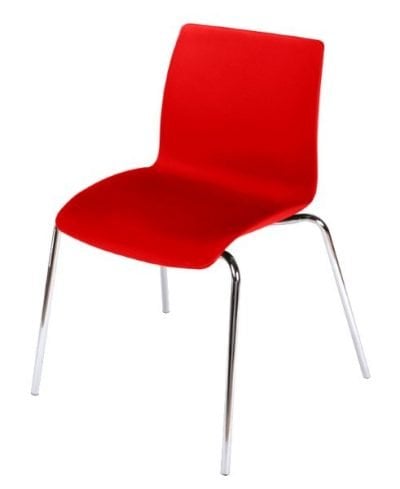 Case Stacking Chair 4 Leg Red