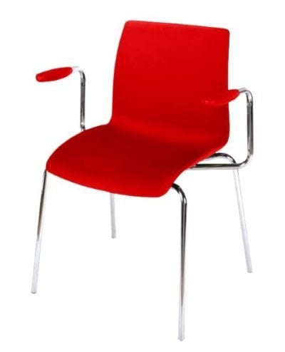 Case Stacking Chair Arms Red