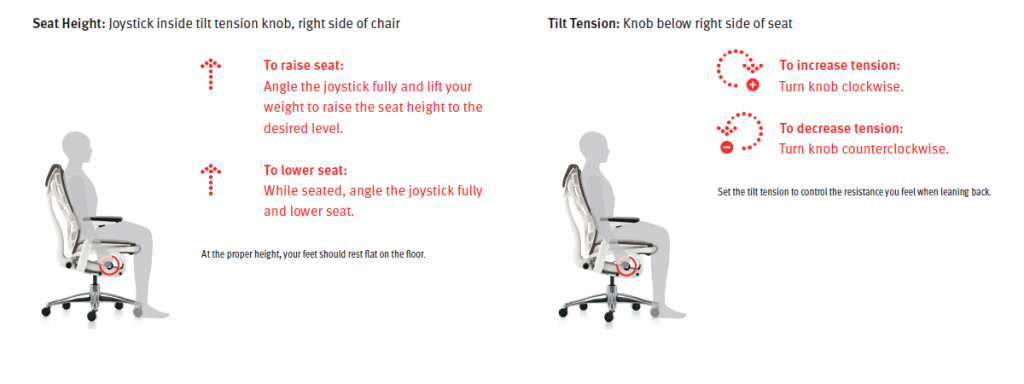 Herman miller embody adjustment Clearance