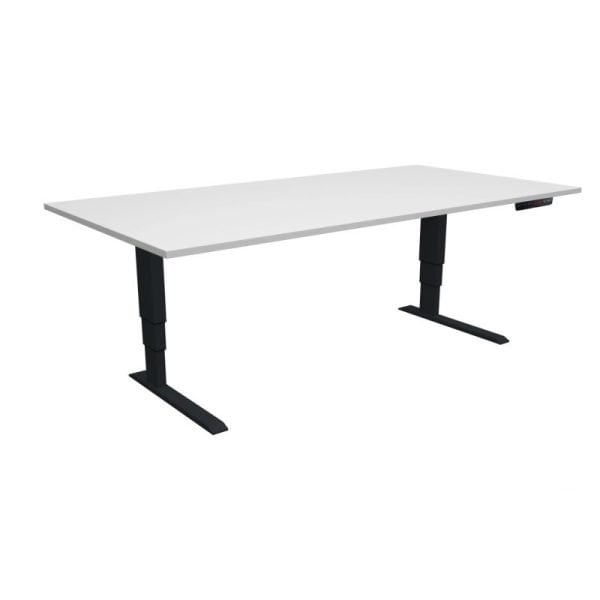 ELevar Desk Black Frame White Top