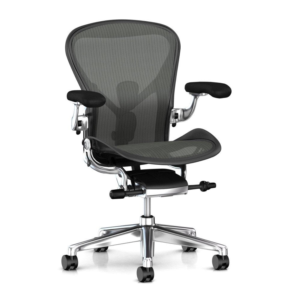 Herman Miller Aeron Chair Remastered Polished Aluminium