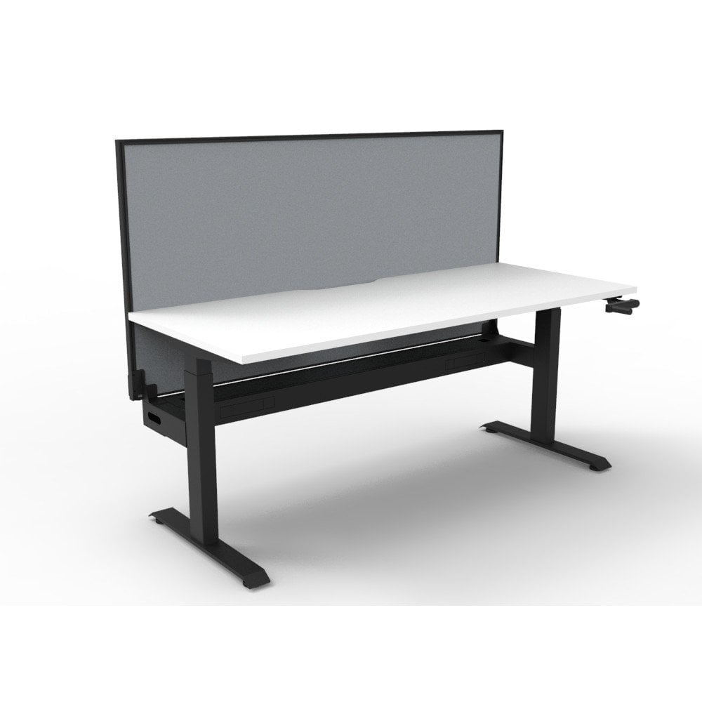 Boost Windup Desk with integrated Cable Tray & Privacy Screen